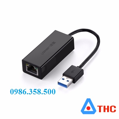 USB to Lan 3.0 Ugreen tốc độ 10/100/1000 Mbps Chính hãng